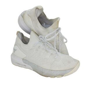 Under Armour HOVR Project Rock 3 Mens Pre-owned White Athletic Sneakers - sz. 8
